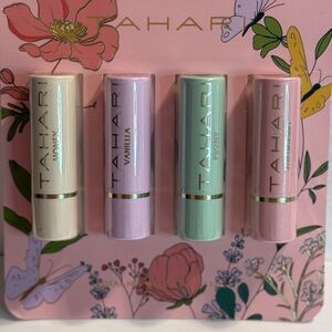 🆕 Tahari Lip Balm Set - Cream, Purple, Green, Pink 🆕